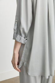 Tencel Pantolon Tunik Tencel Karışım Takım - Gri
