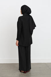 Tencel Pants and Tunic Set - Black