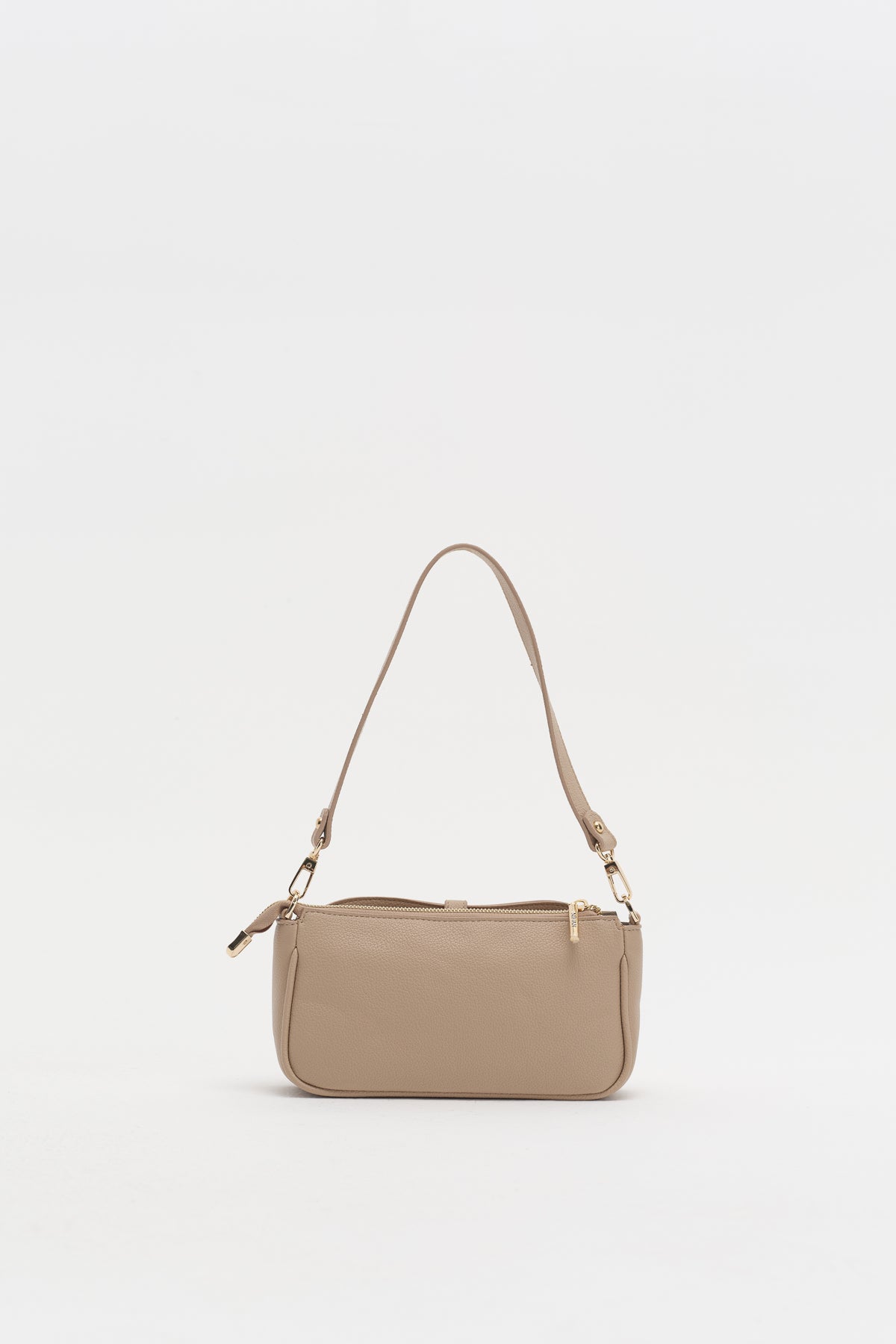 Buckle Detail Zipper Bag - Earth