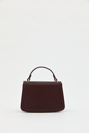 Buckle Detail Flap Crossbody Bag - Burgundy