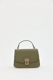 Buckle Detail Flap Crossbody Bag - Green