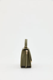 Buckle Detail Flap Crossbody Bag - Green