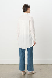Toka Detaylı Tencel Tunik - Ekru