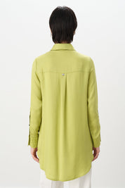 Toka Detaylı Tencel Tunik - Fıstık Yeşili