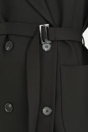Torba Kesit Hafif Dar Blazer Yelek - Siyah