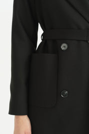 Torba Kesitli Hafif Dar Blazer Ceket - Siyah