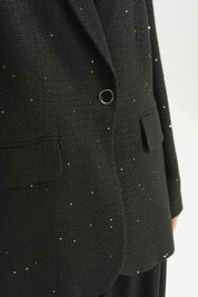 Tüvit Kumaş Blazer Ceket - Siyah