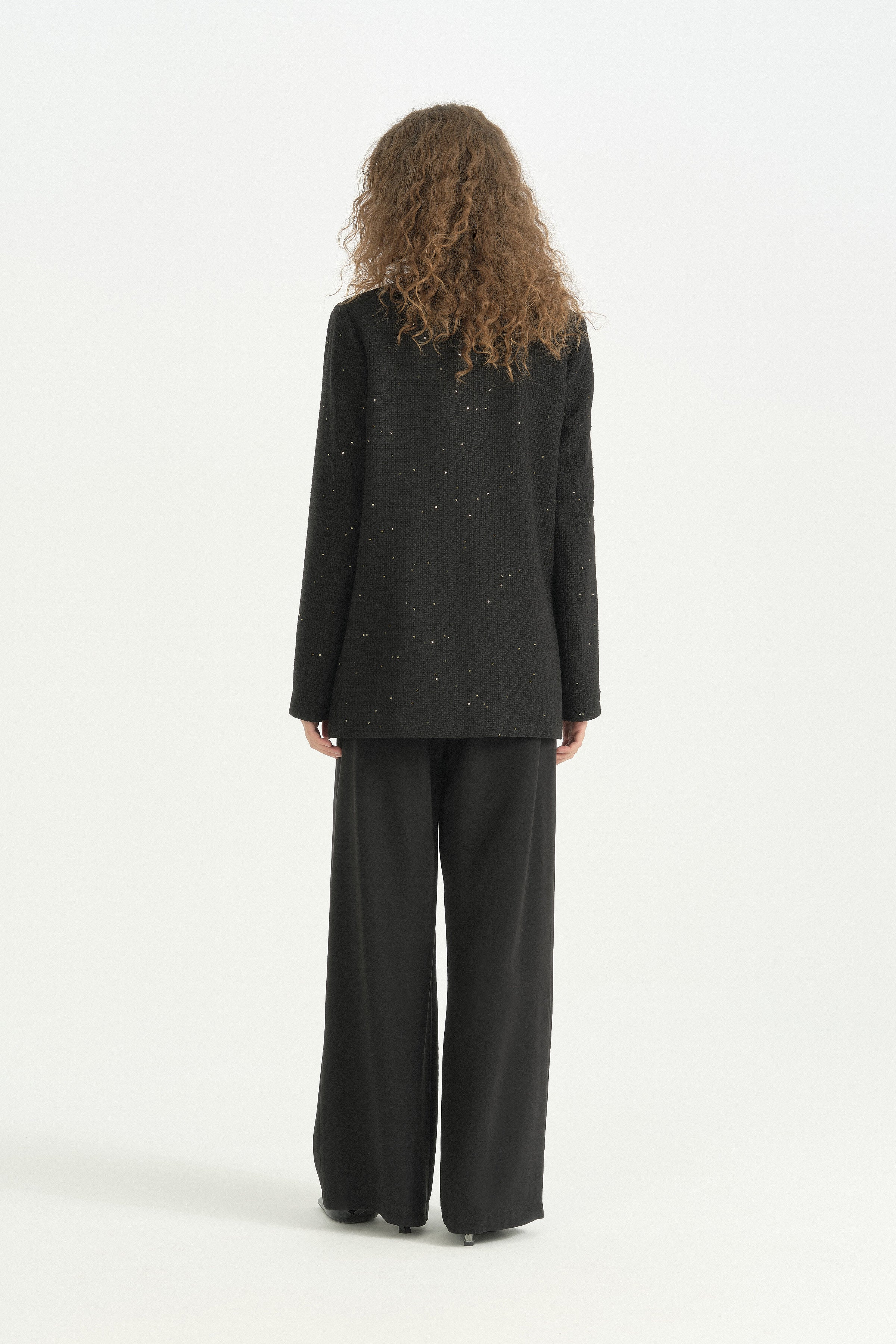 Tüvit Kumaş Blazer Ceket - Siyah