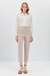 Ironed Grip Carrot Pants - Stone