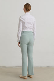Ütü İzli İspanyol Paça Basic Pantolon - Aqua