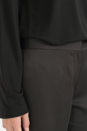 Ütü İzli Şık Pantolon - Siyah