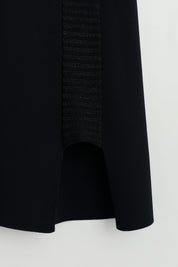 V Yaka Rayon Süveter - Siyah