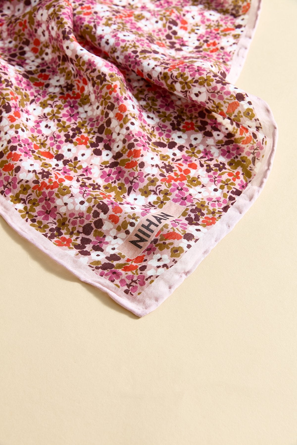 Viscose Digital Patterned Scarf - Pink