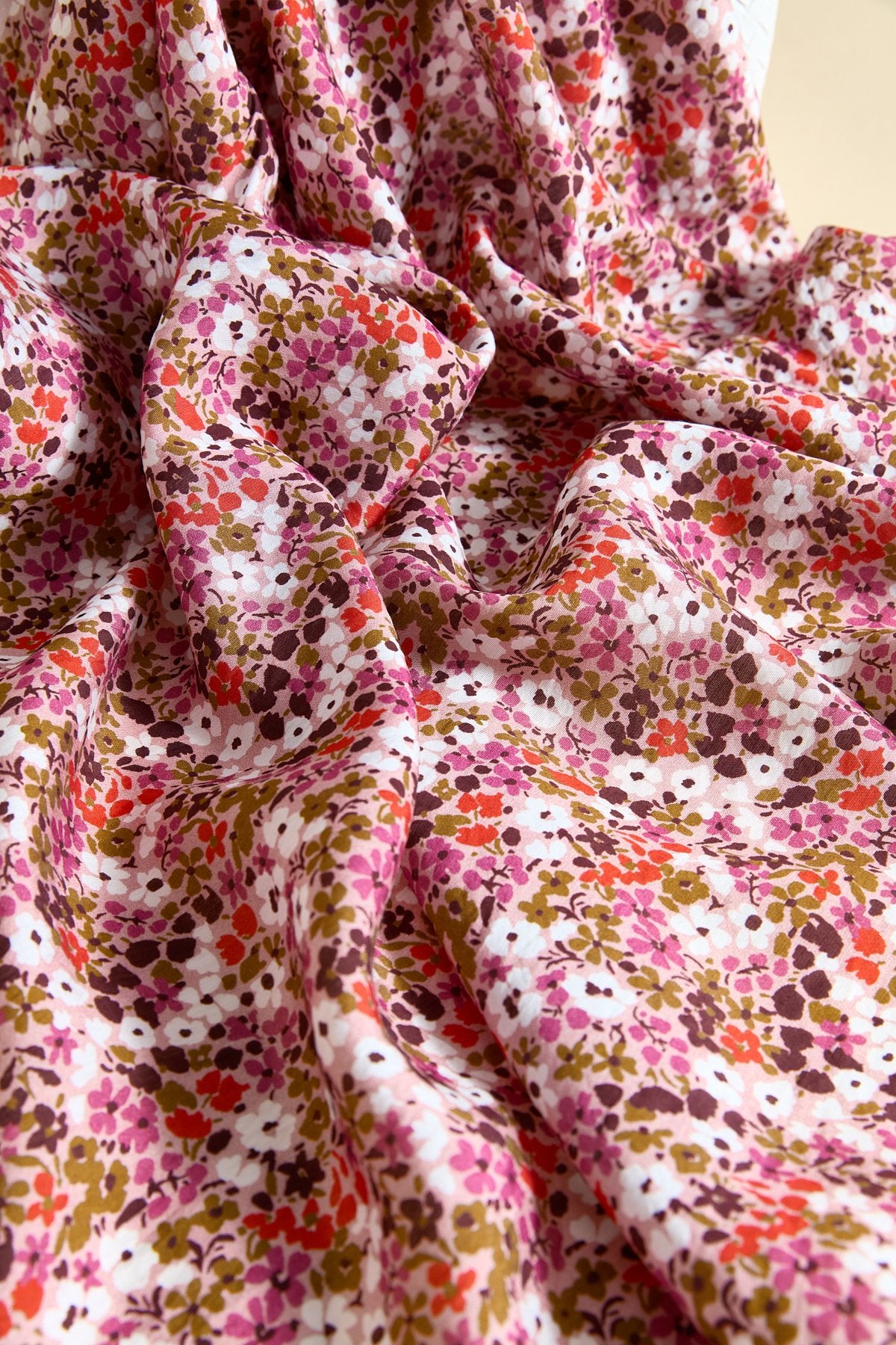 Viscose Digital Patterned Scarf - Pink