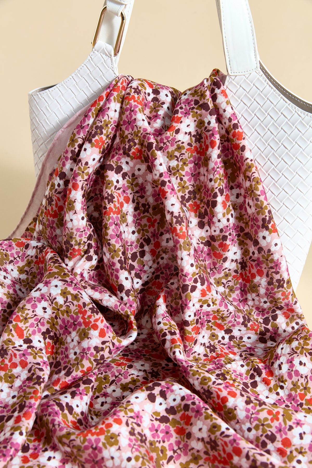 Viscose Digital Patterned Scarf - Pink