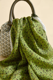 Viscose Digital Pattern Scarf - Green