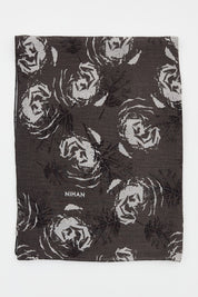 Viscose Digital Pattern Scarf - Anthracite