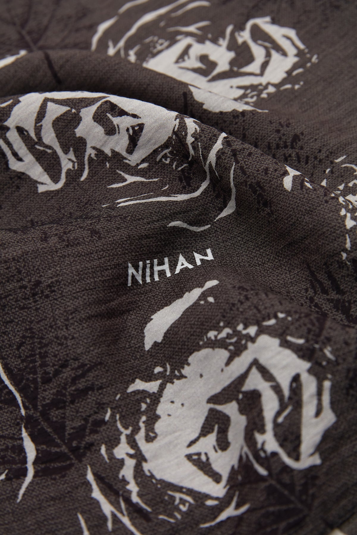 Viscose Digital Pattern Scarf - Anthracite