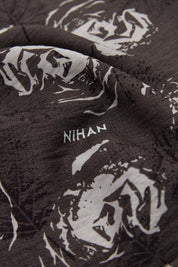 Viscose Digital Pattern Scarf - Anthracite