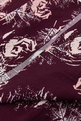 Viscose Digital Pattern Scarf - Burgundy