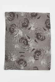 Viscose Digital Pattern Scarf - Grey