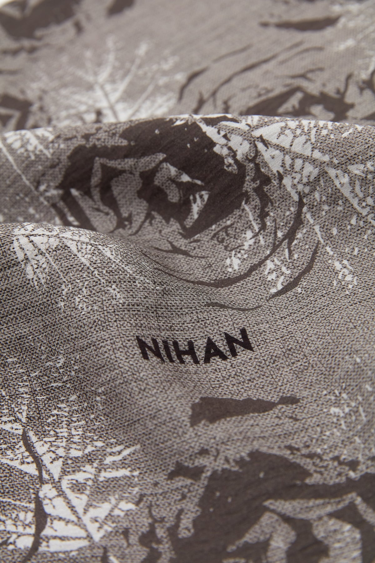 Viscose Digital Pattern Scarf - Grey
