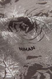 Viscose Digital Pattern Scarf - Grey