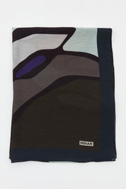 Viscose Digital Pattern Scarf - Khaki