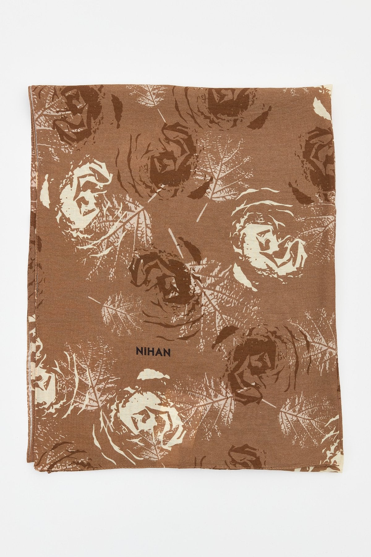 Viscose Digital Pattern Scarf - Mustard