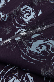 Viscose Digital Pattern Scarf - Navy Blue