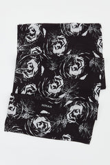 Viscose Digital Pattern Scarf - Black