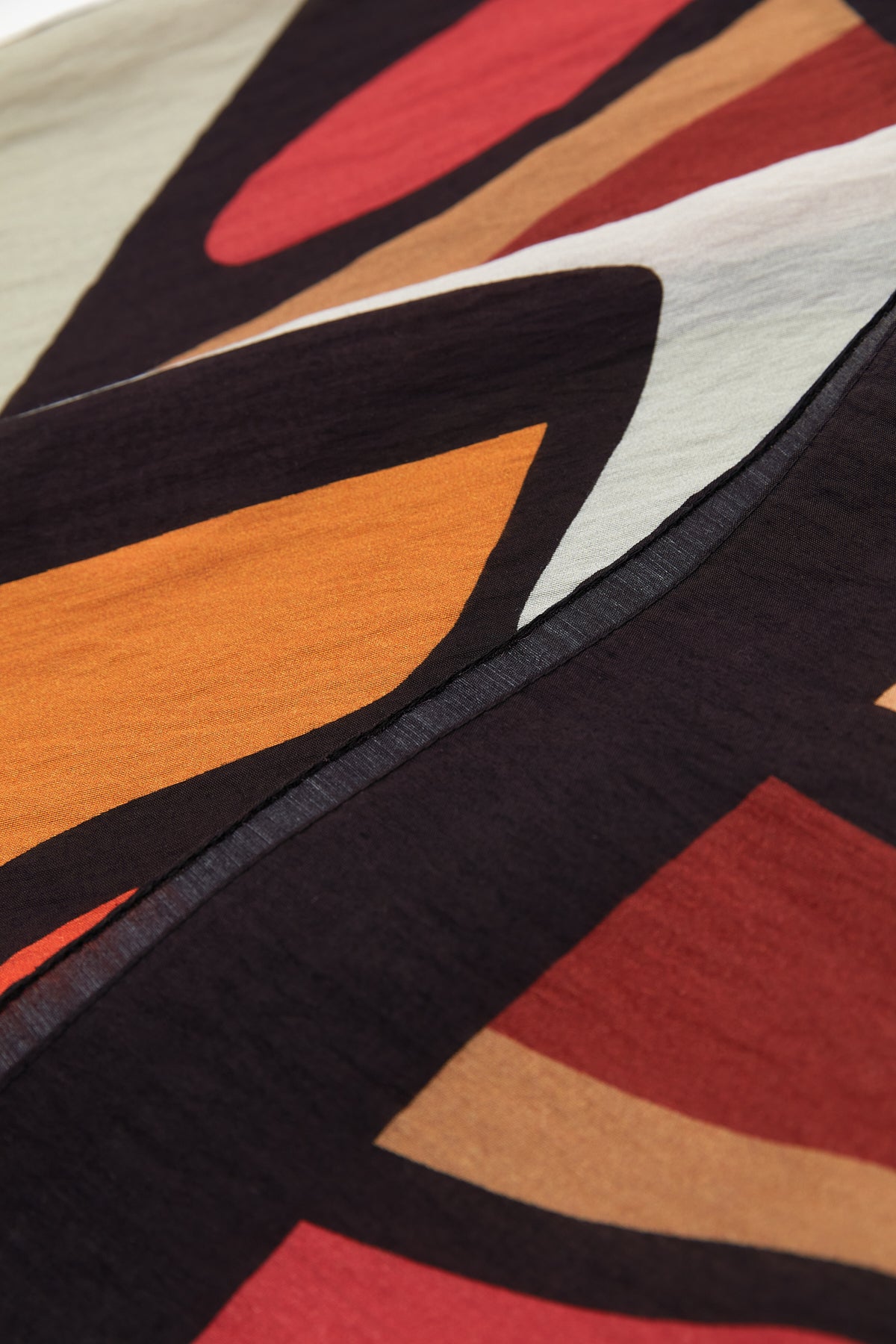 Viscose Digital Patterned Shawl - Orange