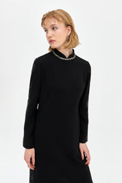Ruffle Detail Pants and Tunic Set - Black