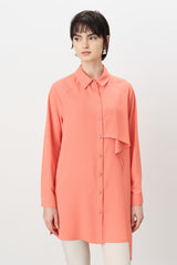 Tunic with Frill Details - Orange
