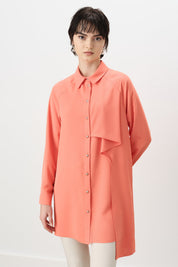 Tunic with Frill Details - Orange