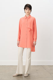 Tunic with Frill Details - Orange
