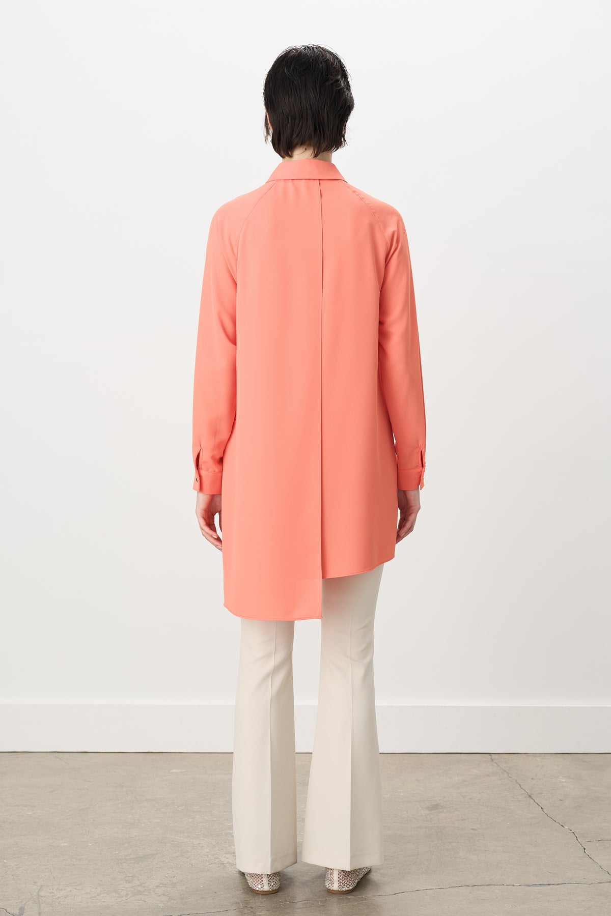 Tunic with Frill Details - Orange