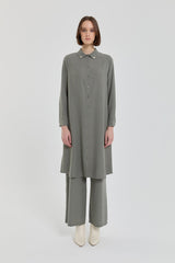 Tunic with Collar Accessory - Khaki