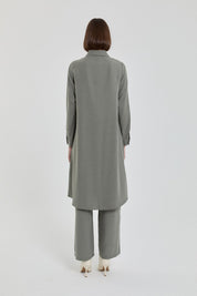 Tunic with Collar Accessory - Khaki