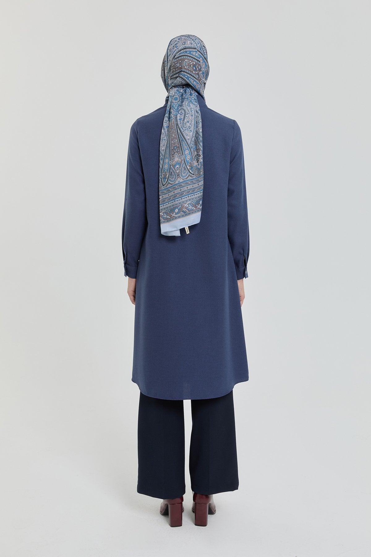 Tunic with Collar Accessory - Indigo