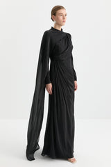 Dress with Collar Detail - Black