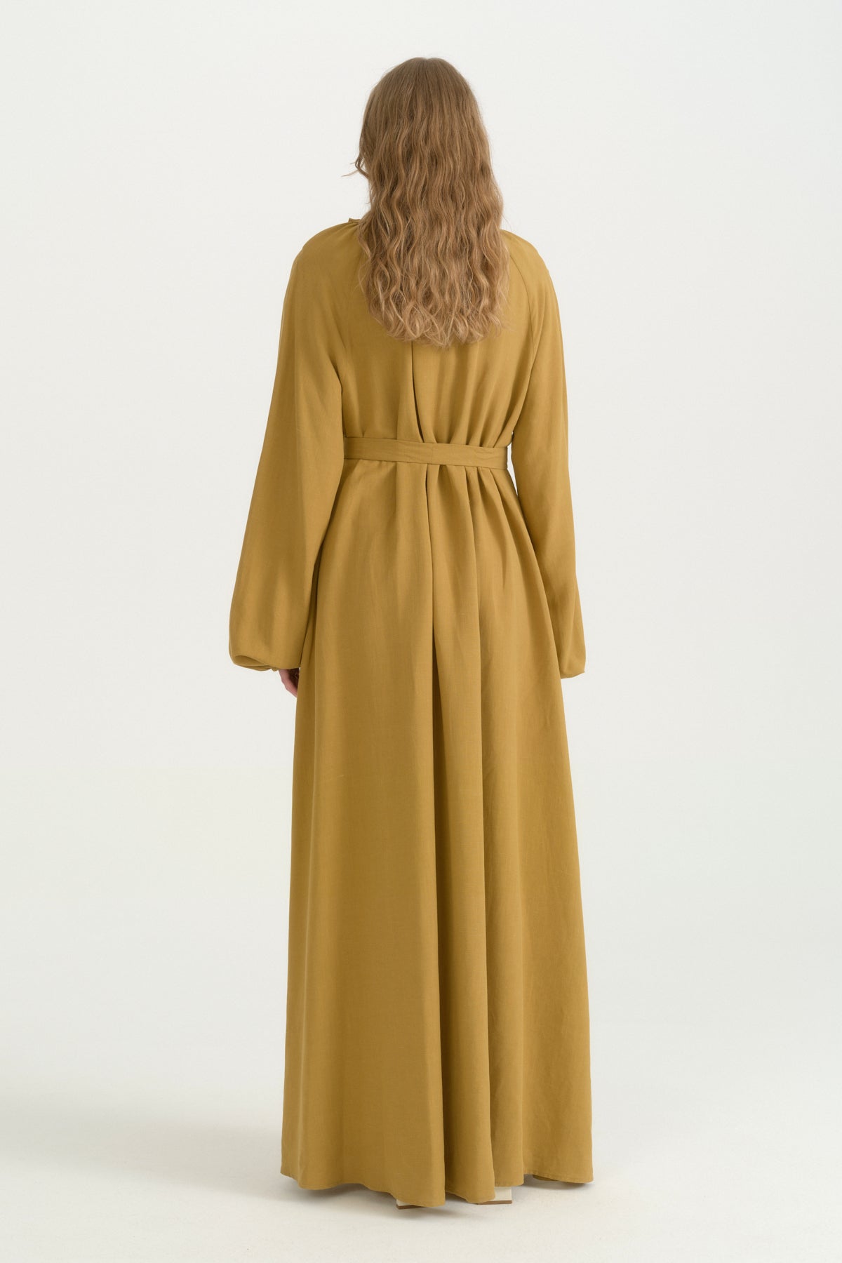 Frilled Linen Dress - Acid