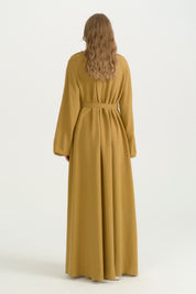 Frilled Linen Dress - Acid