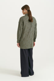 Viscose Tunic with Side Details - Emerald