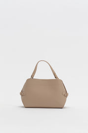 Bag with Buckle Detail Sides and Charm Accessory - Earth