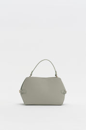 Bag with Buckle Detail Sides and Charm Accessory - Green