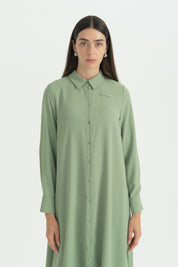 Long-Sided Brooched Tunic - Çağla
