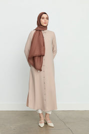 Basic Tunic with Side Slits - Beige