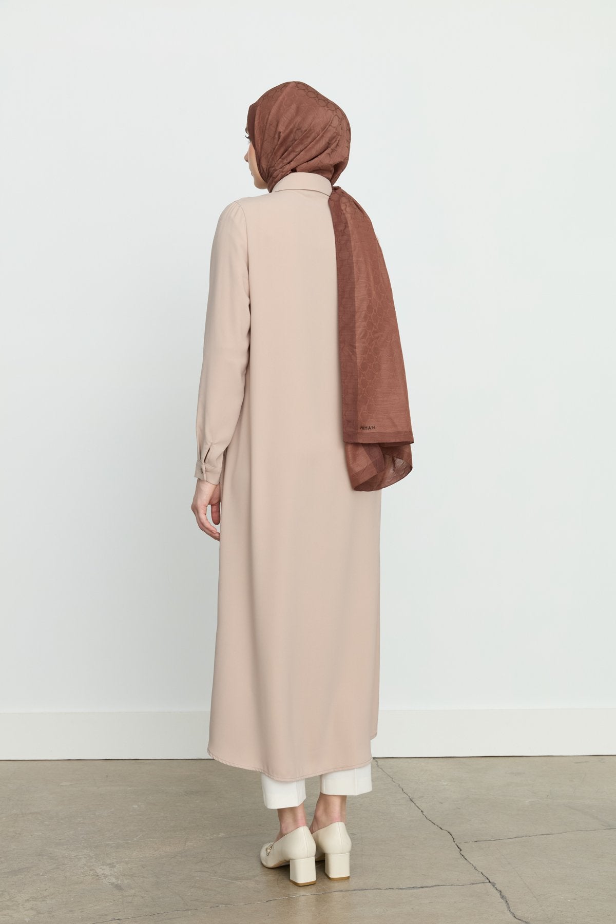 Basic Tunic with Side Slits - Beige