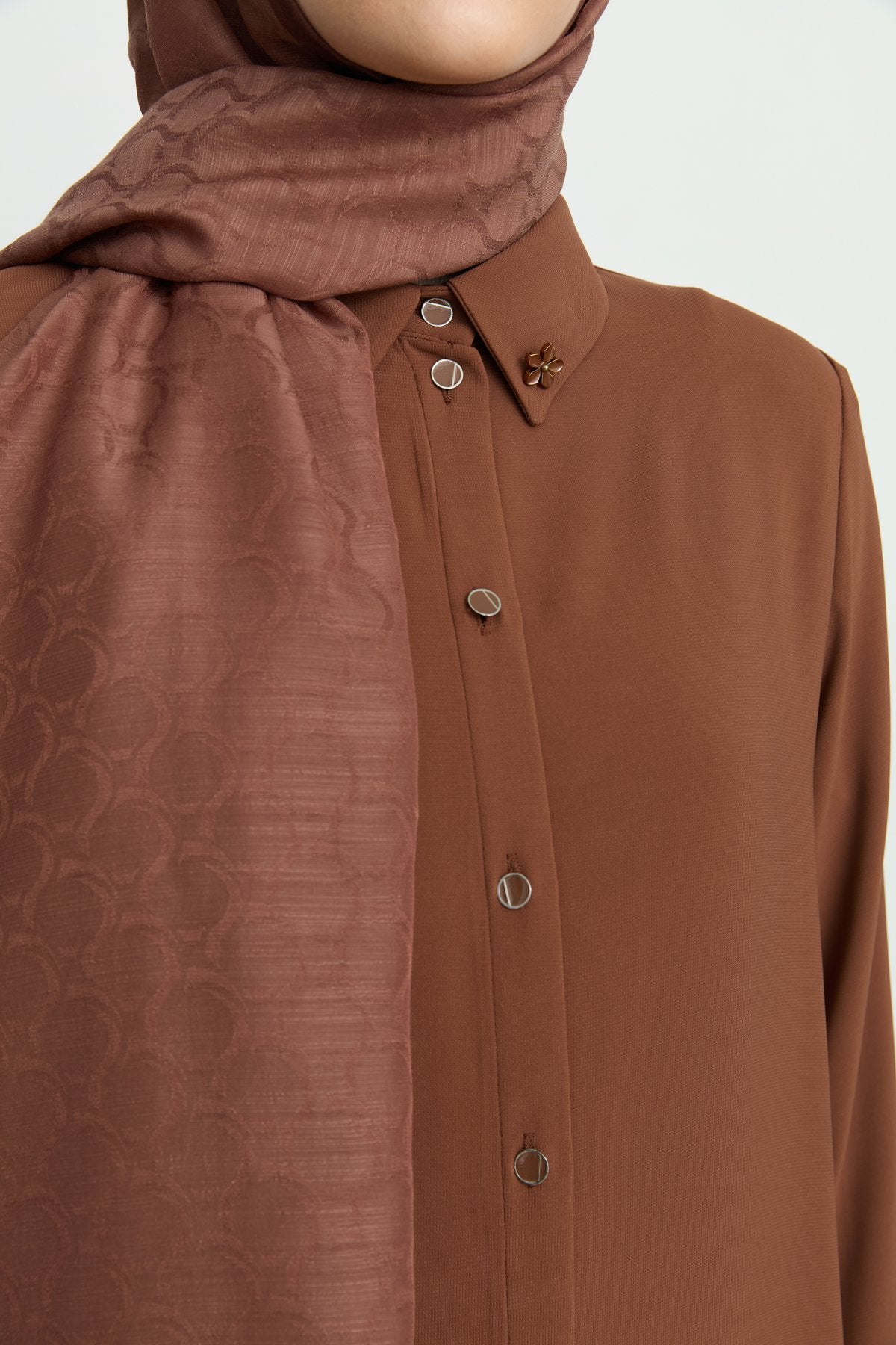 Slit-Side Basic Tunic - Tan